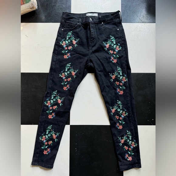 Topshop western-inspired floral jeans - Picture 1 of 3